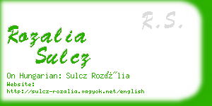 rozalia sulcz business card